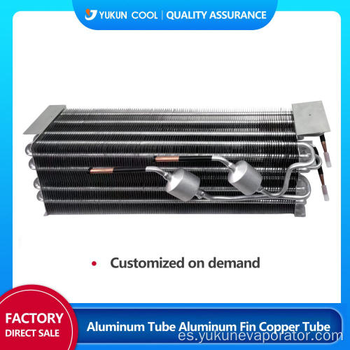 Refrigerador de tubo de aluminio y evaporador de aletas